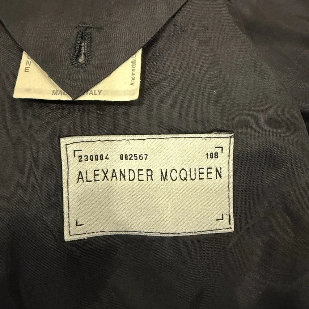 Alexander McQueen Men’s Sport Coat Blazer Jacket Size 56 Made In Italy Super 110